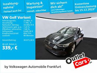 golf viii variant 2.0 tdi dsg life navi led dab+ frontassist