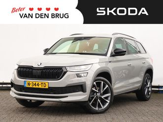 skoda kodiaq 1.5 tsi sportline business 150pk dsg | dealer onderhouden | led matrix | panoramadak | camera | trekhaak | stoelverwarming