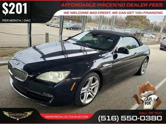 $201/mo - 2012 bmw 6 series 2dr conv 650i xdrive