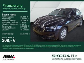 skoda fabia essence 1.0 tsi led klima pdc shz ahk