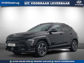 hyundai kona 1.6 gdi hev n line full hybride automaat met navigatie, adaptive cruise control en sport uitvoering uit voorraad leverbaar!