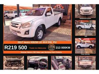 2017 isuzu kb 250 d-teq ho le 4x4 single-cab