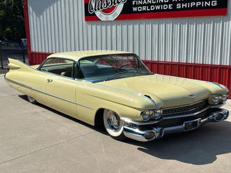 1959 cadillac coupe deville deluxe, gotham gold, air ride 390 v8 a/c stunner!