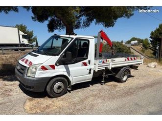 ford transit plateau avec grue 1t