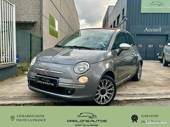 fiat 500 ii c 1.2 8v 69 lounge-07/2013-51.410km-1ère main-cabriolet-vitres électriques-direction assistée-garantie 6 mois-historique complet