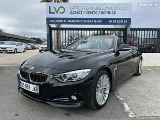 bmw serie 4 bmw 420i 184 cv 2015 cabriolet luxury jantes 18 / sieges cuir / radar avant - arriere