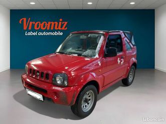 suzuki jimny 1.3 vvt 80 cv 4x4 cabriolet/1e main/80 900km/suivi complet/roue de secours/gtie 12 mois