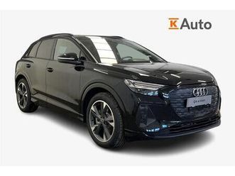 audi q4 e-tron 45 quattro vorsprung edition musta optiikka i tummat takalasit i q4 varustepaketti i yms.