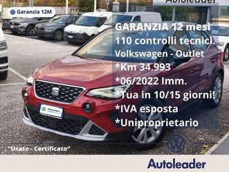 seat arona 1.0 tgi xperience soli 34mila km