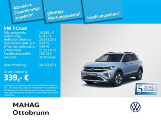 t-cross goal 1.5 tsi iq.light parkpilot rearview app dsg