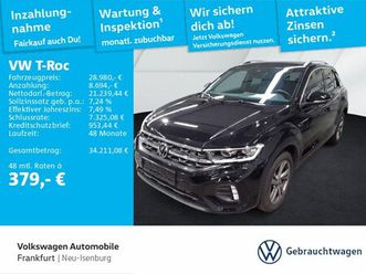 t-roc 1.5 tsi dsg r-line navi ahk sprachbedienung rückfahrkamera dab+