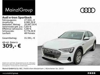 audi e-tron sportback 50 quattro led kamera shz navi