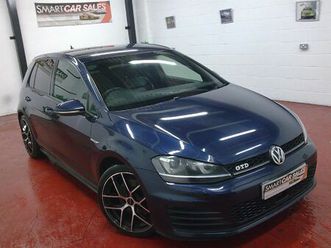 beautiful 16 plate volkswagen golf 2.0 bluemotion tech gtd dsg mk7 5dr blue (sat nav,full leather,keyless start,xenons,lovely)