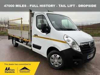2018 68 vauxhall movano 2.3 cdti 3500 biturbo 4 meter dropside 2dr diesel manua