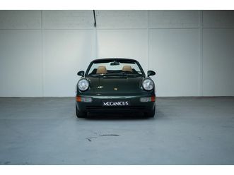porsche 911 964 carrera 2 cabriolet bvm *oak green / phase 2 / faible kilométrage*