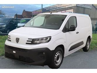 18 900 e ht - peugeot partner l2 long neuf 1.5 hdi 100 cv 3 places carplay / virtual cockpit / gps / clim / reg / tel / feux auto / essuies glace auto /