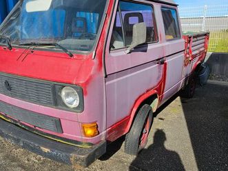vw t3 doka double cabine 1987 – projet restauration – diesel – plaque nl