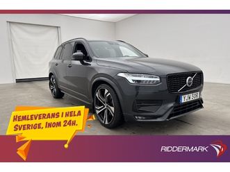 volvo xc90 b5 awd 235hk 7sits r-design pano b&w luftfjädring