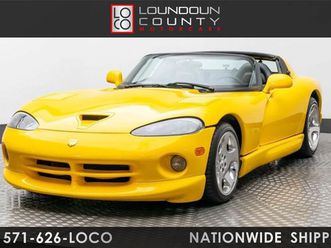 2001 dodge viper rt/10 1-owner! family owned with only 9,215 original miles!