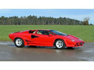 1986 lamborghini countach rouge manuel, 5 vitesses condui...