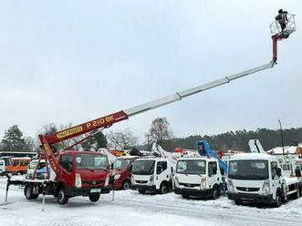 nissan cabstar zwyżka podnośnik koszowy palfinger p210 bk udt wysokość podnoszenia ... widelki