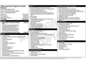 new 2026 jeep grand wagoneer limited reserve 4x4