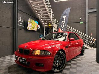 bmw m3 e46 3.2 cabriolet 343 cv bvm6 rouge imola hard -top