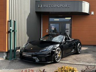 porsche 718 (982) boxster spyder bvm 6 4.0l 420ch, châssis 2021, 1570 kms - véhicule francais, pas de malus - pack sport chrono, pse, sièges baquet 918 spyder, 