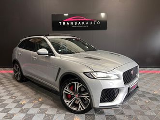 jaguar f-pace v8 - 550 ch supercharged awd bva8 svr - echappement sport - toit ouvrant - suivis jaguar