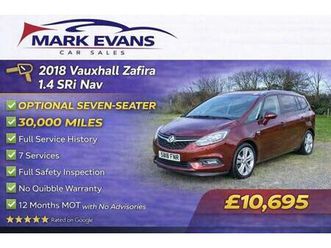 2018 vauxhall zafira 1.4t sri nav 5dr mpv petrol manual