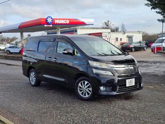 2012 toyota vellfire g package black 2.4 petrol hybrid 201(12) ulez free, 7 seat mpv hybrid elect...