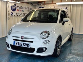 fiat 500 1.2 s hatchback 3dr petrol manual euro 6 (start/stop) (69 bhp)+psh+35 12 months road tax+a/c+mot/service oct 2025+half leather