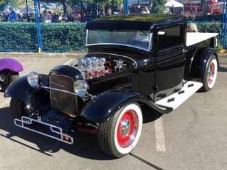 1955 ford f-100 33 custom pickup - black, chopped top - manual