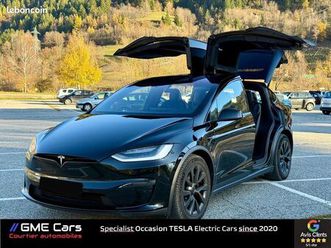 tesla model x plaid 23 - ext garantie / tri motor / 1020cv / 6 places / attelage / carbone / yoke / 1er main