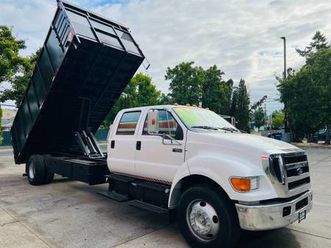 2007 ford f-650 crew diesel 142k.mi. 20ft.dump new build truck**sale**