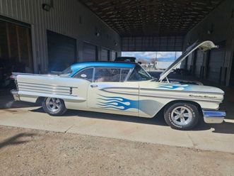 1958 oldsmobile 88 j2 rocket, 3x2 carbs, custom flames, chrome trim