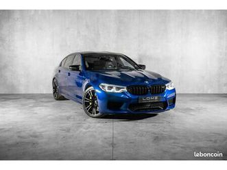 bmw m5 competition f90 625 ch - bleu marina bay - ppf complet - harman kardon - freins céramique - première main - carnet & suivi complet bmw