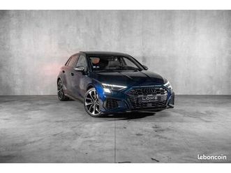 audi s3 sportback 8y 310 ch - bleu navarre - toit ouvrant - bang & olufsen - sièges sport cuir - origine france - carnet & suivi complet audi