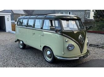 1961 volkswagen 23 window sunroof deluxe “samba” minibus