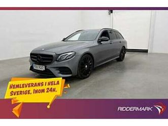 mercedes-benz e 220 t d amg värmare wide hud 360° dragkrok