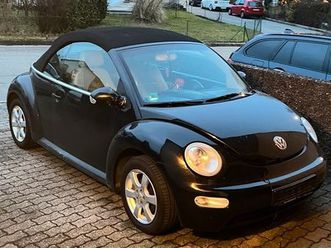 vw new beetle cabrio 1.6 schwarz/beige tüv neu!!!