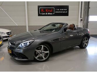 mercedes-benz slc 200 amg leer nekverwarming panoramadak navigatie camera ambiente verlichting 18 inch 1e eigenaar dealer onderhouden seleniet grijs automaat fl