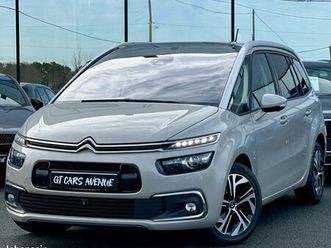 citroën grand c4 spacetourer 130ch shine/7 places /distribition récente/carnet a jour/carplay/sieges massant chauffant/attelage/coffre motorisé/régulateur adapt
