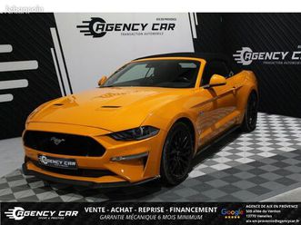 ford mustang 5.0 - v8 - 450ch - convertible cabriolet gt - orange fury