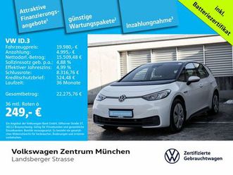 volkswagen id.3 pro 107kw ccs led navi parkpilot app 1-gang