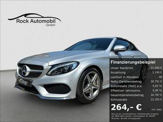 mercedes-benz c 180 cabrio 9g amg line airscarf
