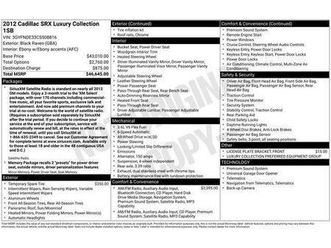 used 2012 cadillac srx luxury collection