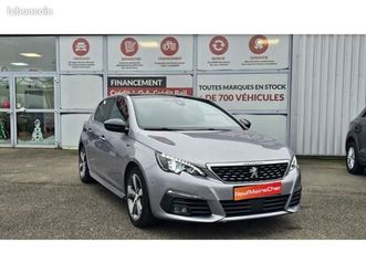 peugeot 308 gt pack 1.5 bluehdi 130cv + toit pano + attelage + side security + roue de secours