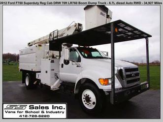 2012 ford f750 xl 4x2 reg cab altec boom truck - 6.7l tdi 34,927 miles
