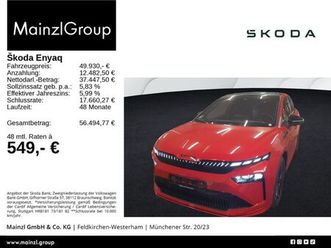 skoda enyaq coupé 85 sportline ahk pano hud 360° navi